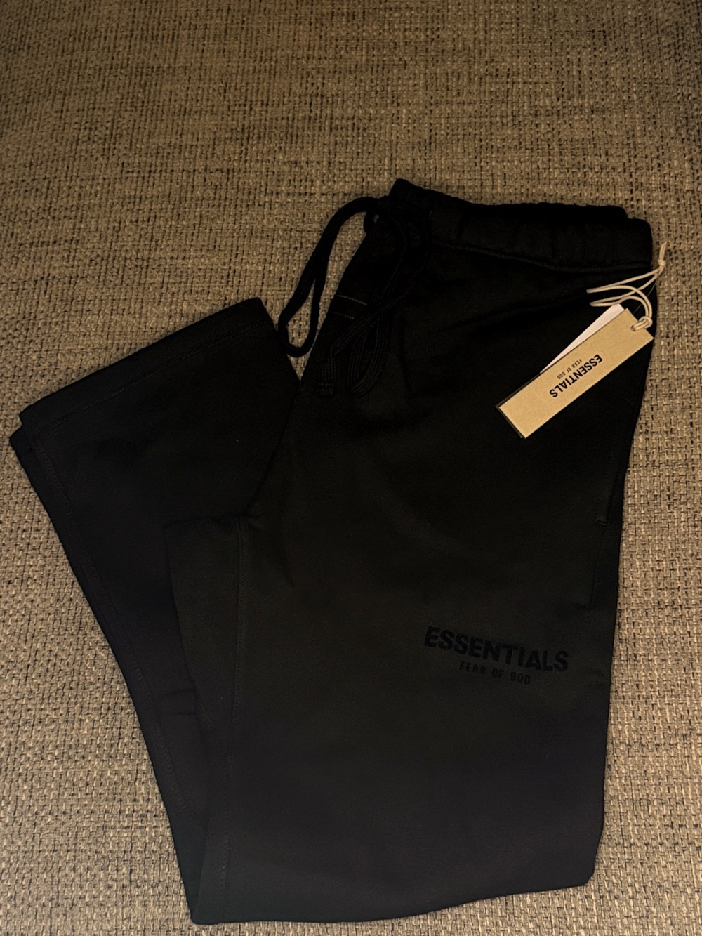 Essentials Men's Black Jogger Sweatpants with Drawstring